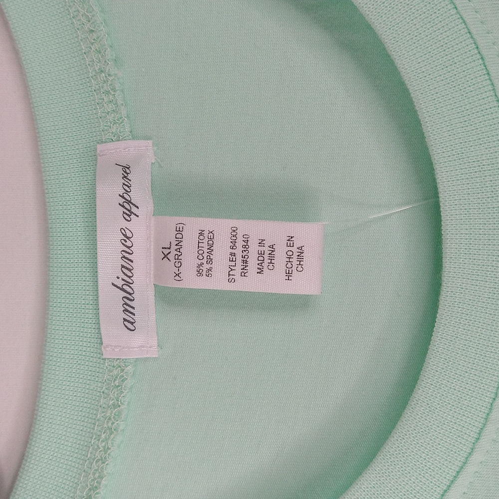 Light Green Short Sleeve Tee Shirt Size: XL - Picture 3 of 5